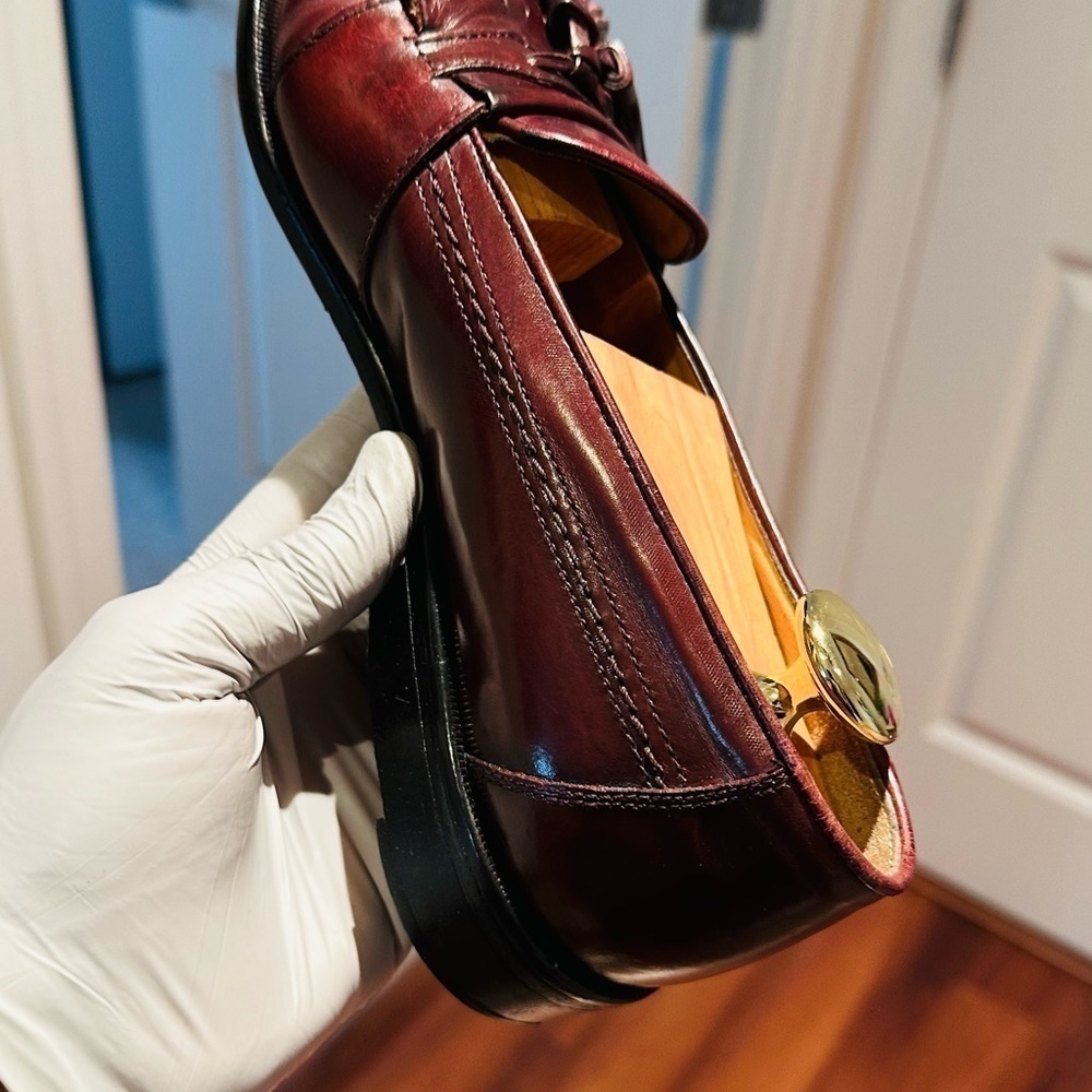 Johnston & Murphy Cellini Burgundy Loafers - Picture 11 of 13